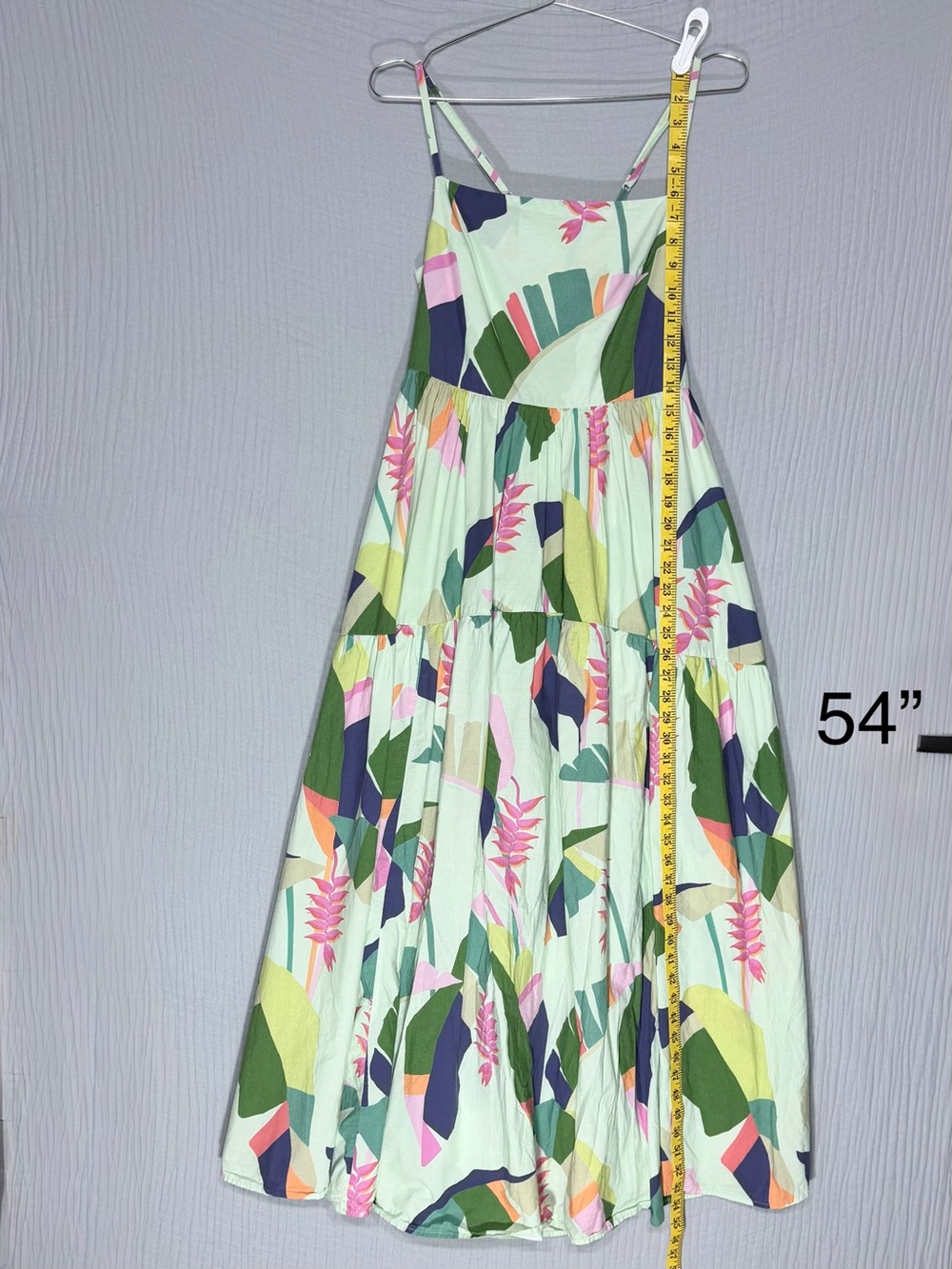 FARM Rio | Mint Green Multi-Color Bow-Back Midi Dress | 100% COTTON | size S - Picture 5 of 10